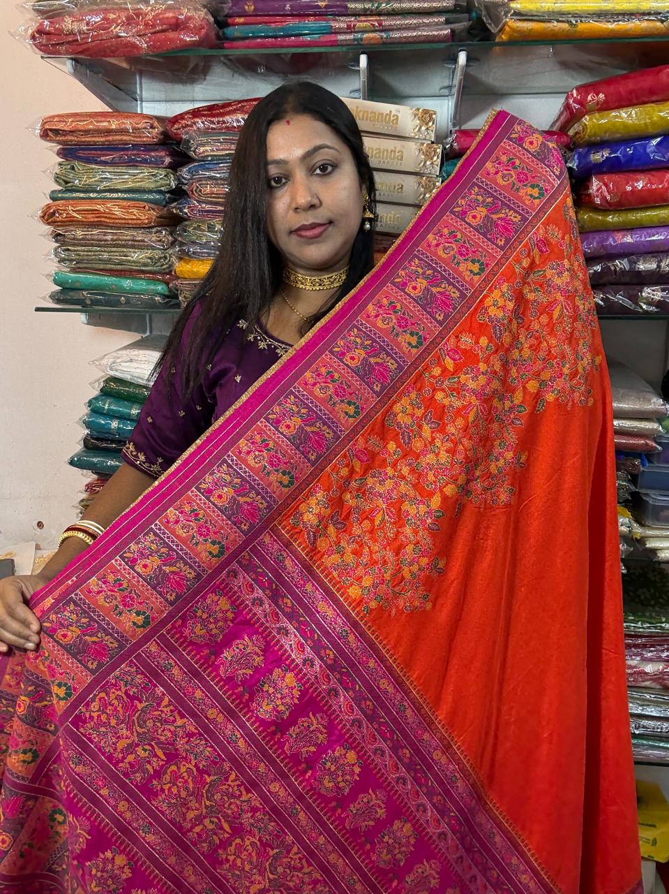 Kanni Pashmina Silk Saree